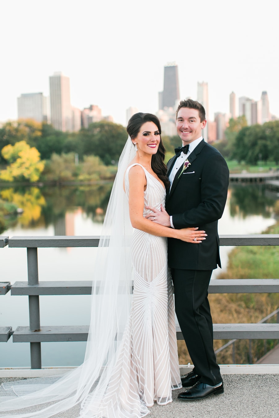 A glamorous wedding at Cafe Brauer in Chicago.
