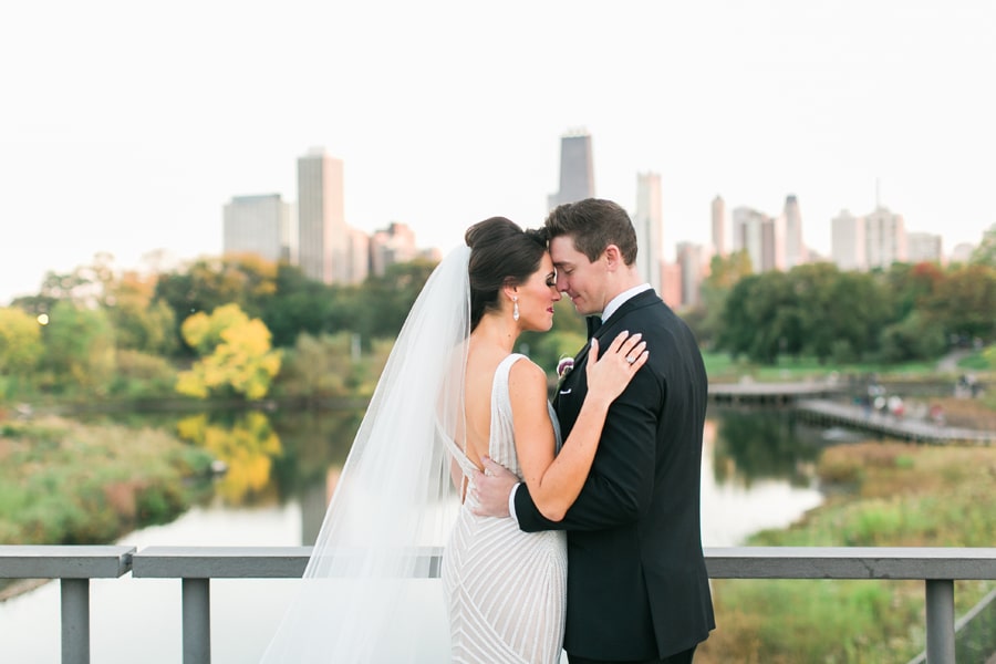 A glamorous wedding at Cafe Brauer in Chicago.