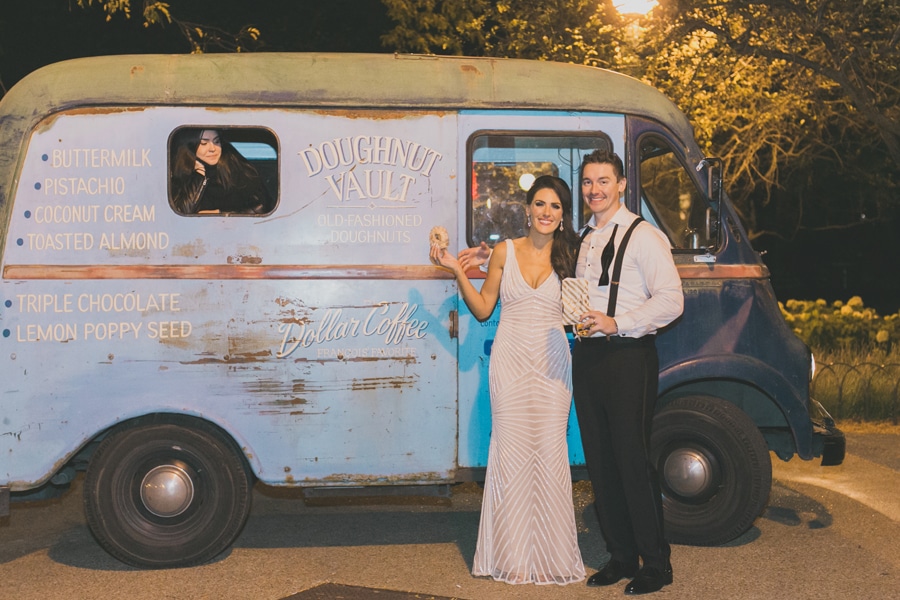 The Doughnut Vault delivers a tasty late night wedding snack at Cafe Brauer.