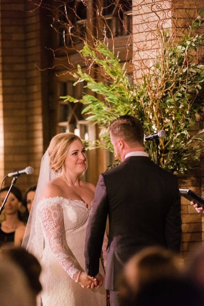 A stunning wedding ceremony at Cafe Brauer in Chicago.