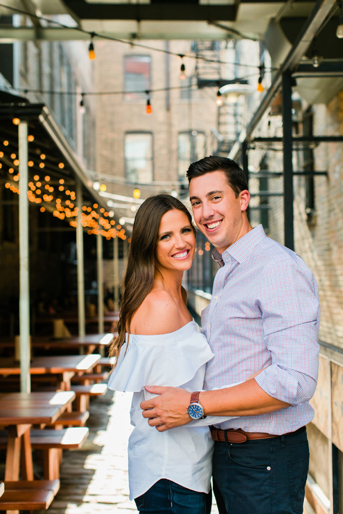 West Loop engagement photo in Chicago