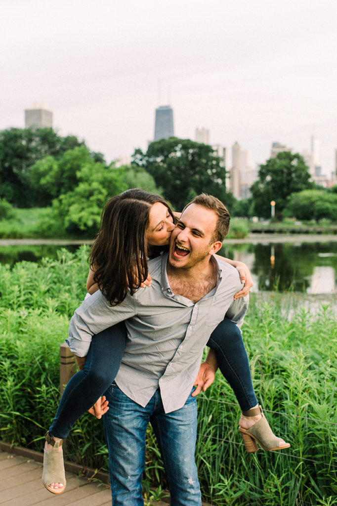 Lincoln Park engagement photo in Chicago
