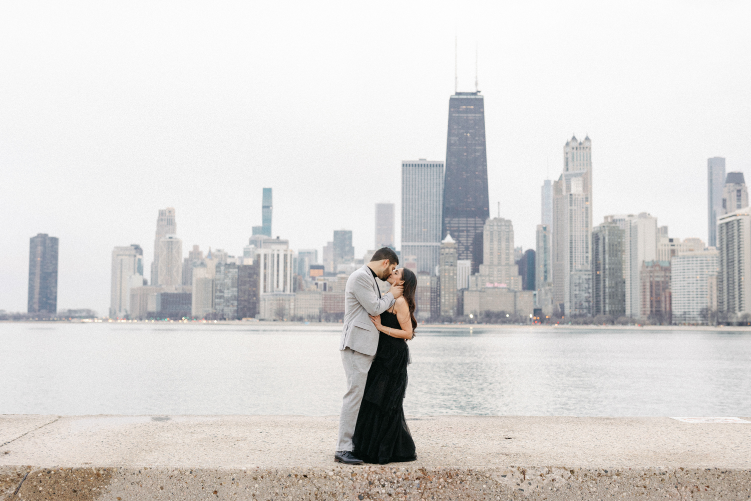 Chicago Skyline Engagement Photo