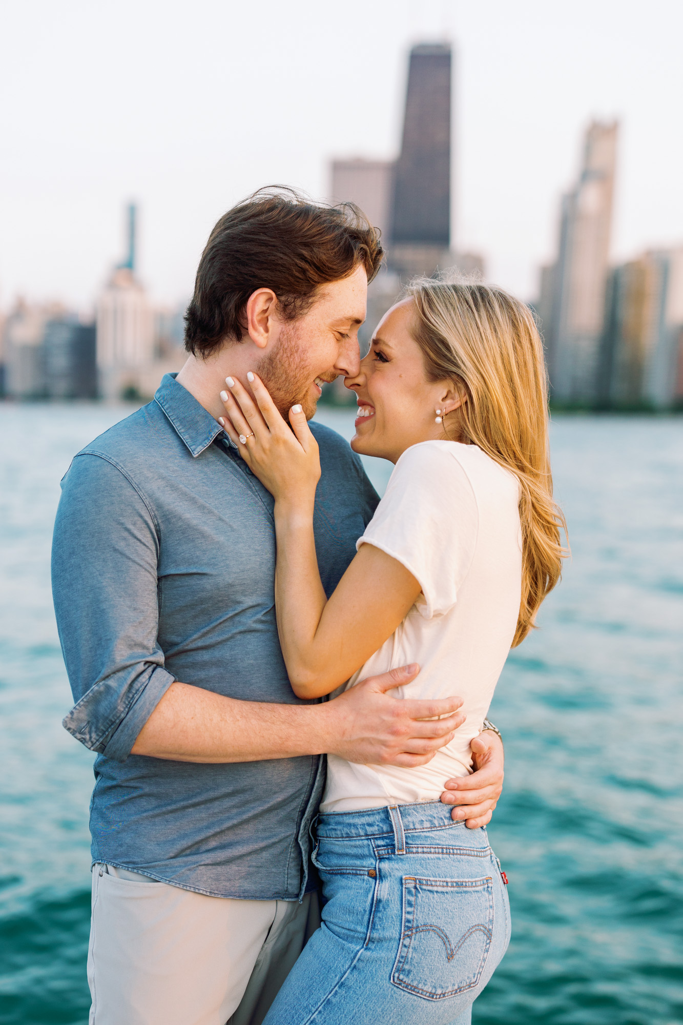 A Chicago engagement photo.