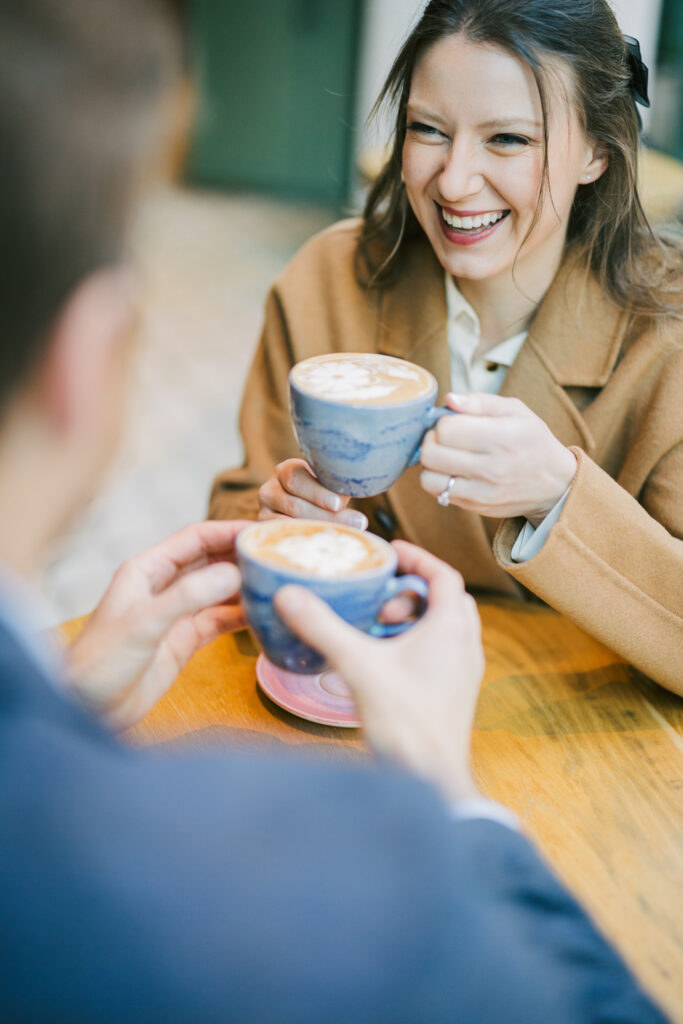 Coffee Shop engagement session in Chicago