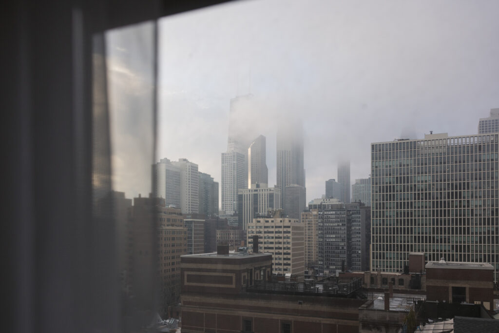 A view of the Chicago skyline from The Ambassador 