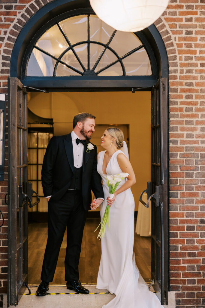 Bride And Groom Entering Salvatore’s Chicago