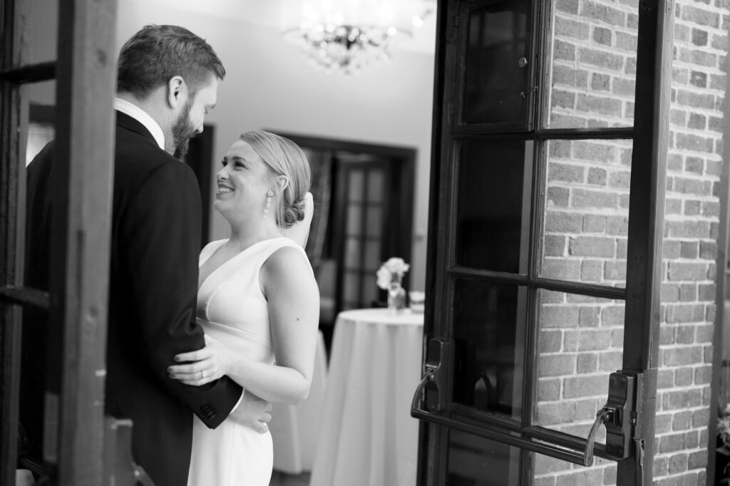 Black And White Wedding Portrait Salvatore’s Chicago