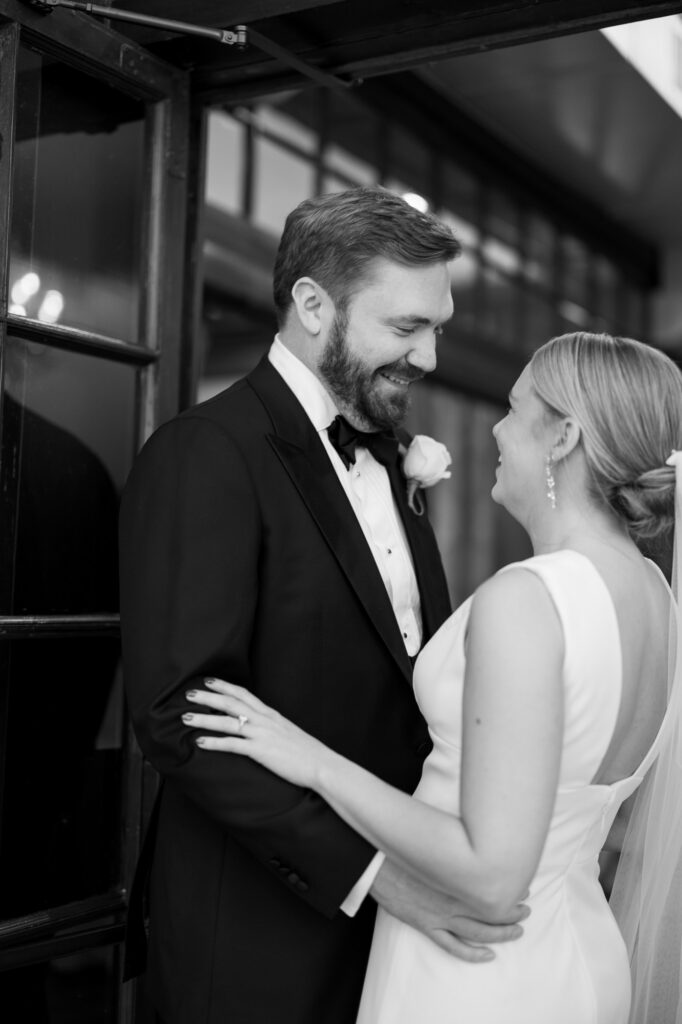 Black And White Wedding Portrait Salvatore’s Chicago