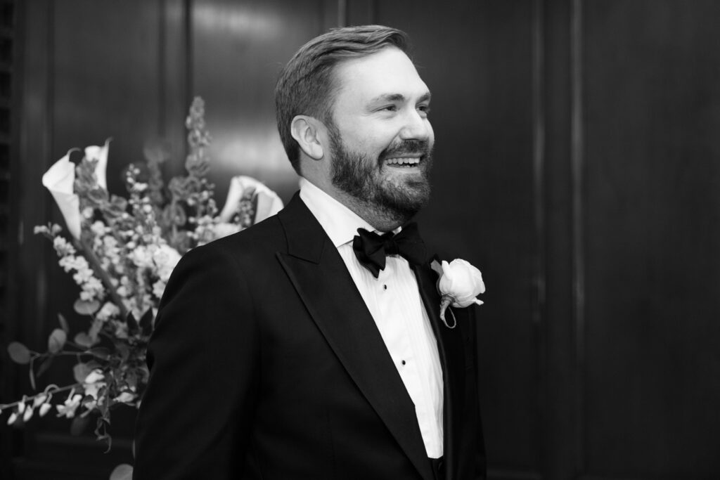 Groom Waiting During Ceremony Salvatore’s Chicago