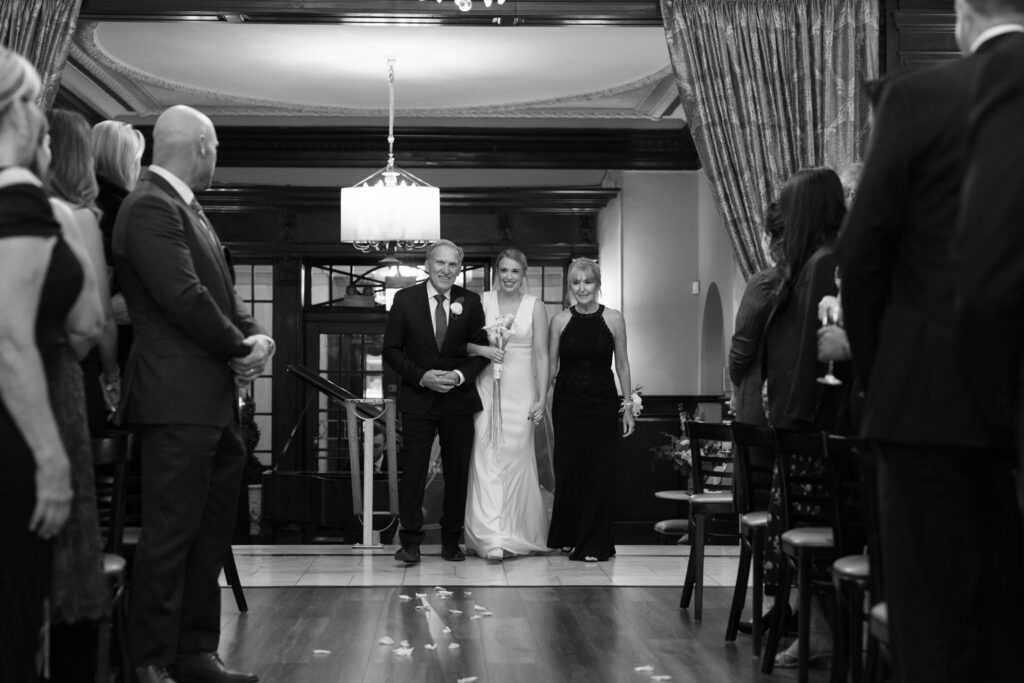 Bride Walking Down Aisle Salvatore’s Chicago