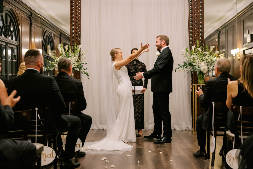 First Kiss Wedding Ceremony Salvatore’s Chicago