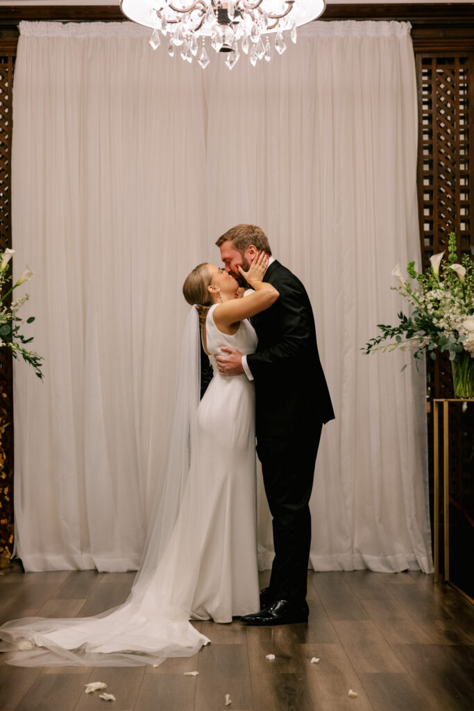 First Kiss Wedding Ceremony Salvatore’s Chicago