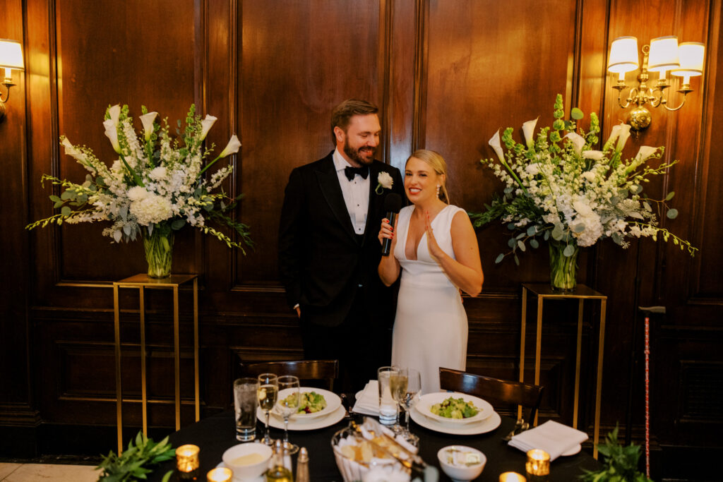Wedding Dinner Toast Salvatore’s Chicago Reception