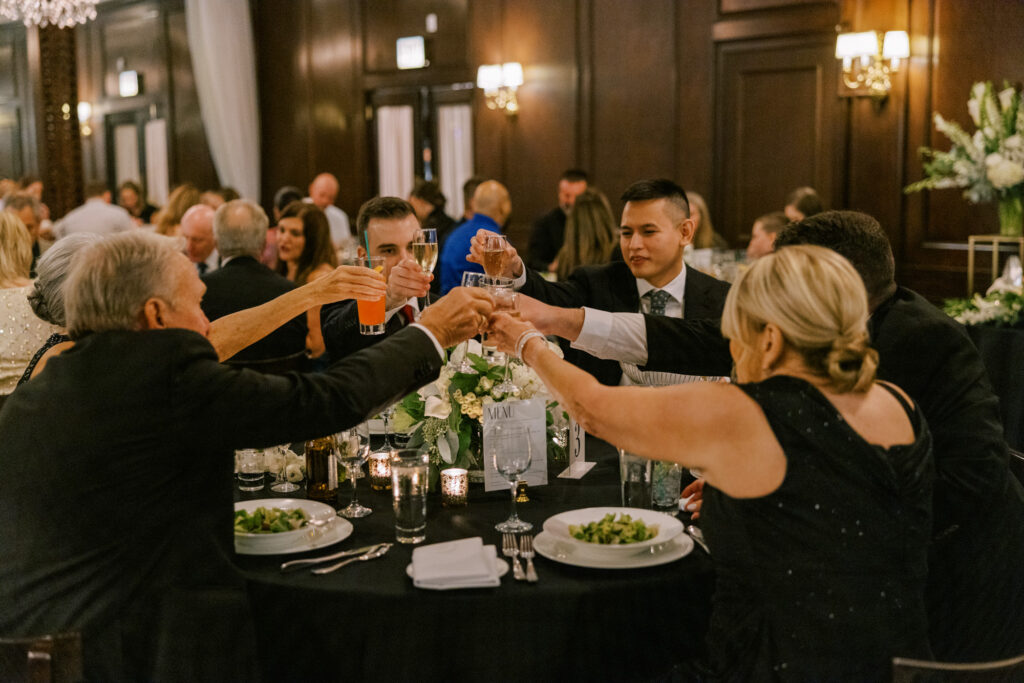 Wedding Dinner Toast Salvatore’s Chicago Reception